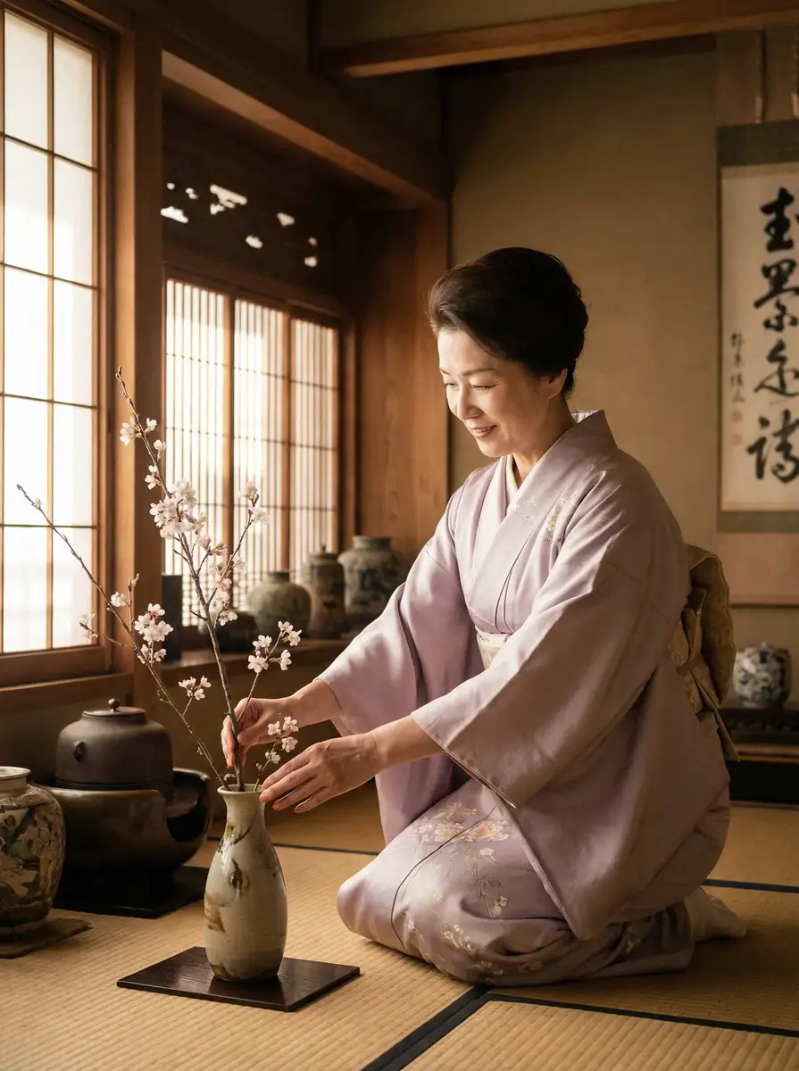 一位优雅的 后入-后入影视最新爆料与原创精选|后入视 在和室中插花